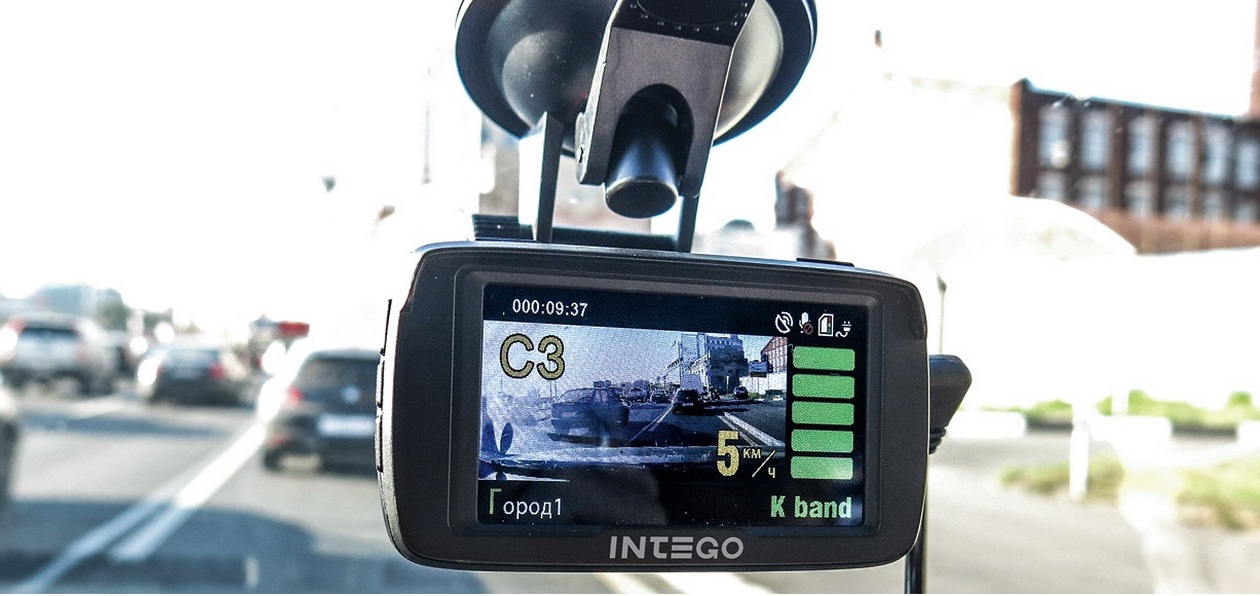 Тест видеорегистратора с радар-детектором Intego Hunter